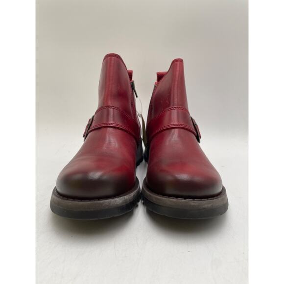 FLY London SIAS812 Women's NEW Soft-Toe Boot Red EU Size 39 NIB - Picture 5 of 11